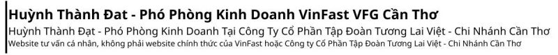 thong tin huynh thanh dat vfg can tho thong tin huynh thanh dat vfg can tho